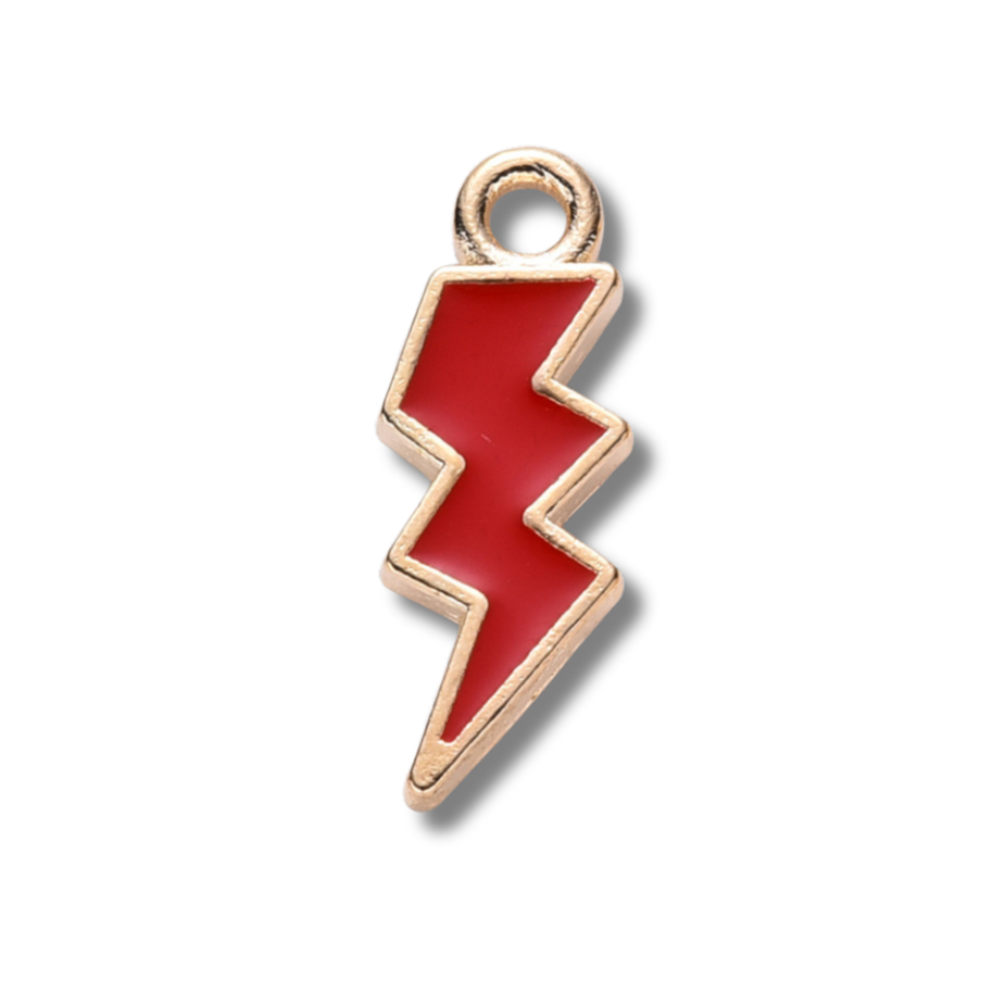 Love, Paige Designs - Lightening Bolt Colored Charm: Light Blue