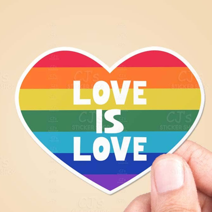 Love Is Love Hearts Sticker: 3"