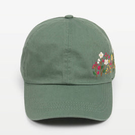 Flowers Side Embroidery Cotton Baseball Cap