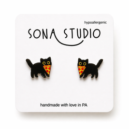 Pizza Kitty Earrings