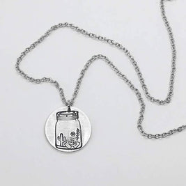 Mason Jar Terrarium pendant necklace