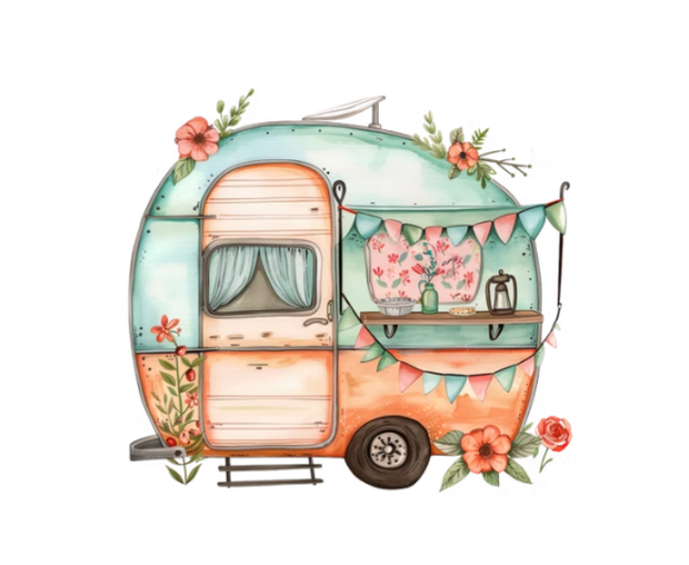 Boho Vintage Camper DIY Painting Art Kit