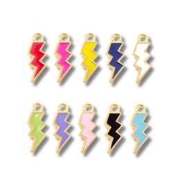 Love, Paige Designs - Lightening Bolt Colored Charm: Light Blue