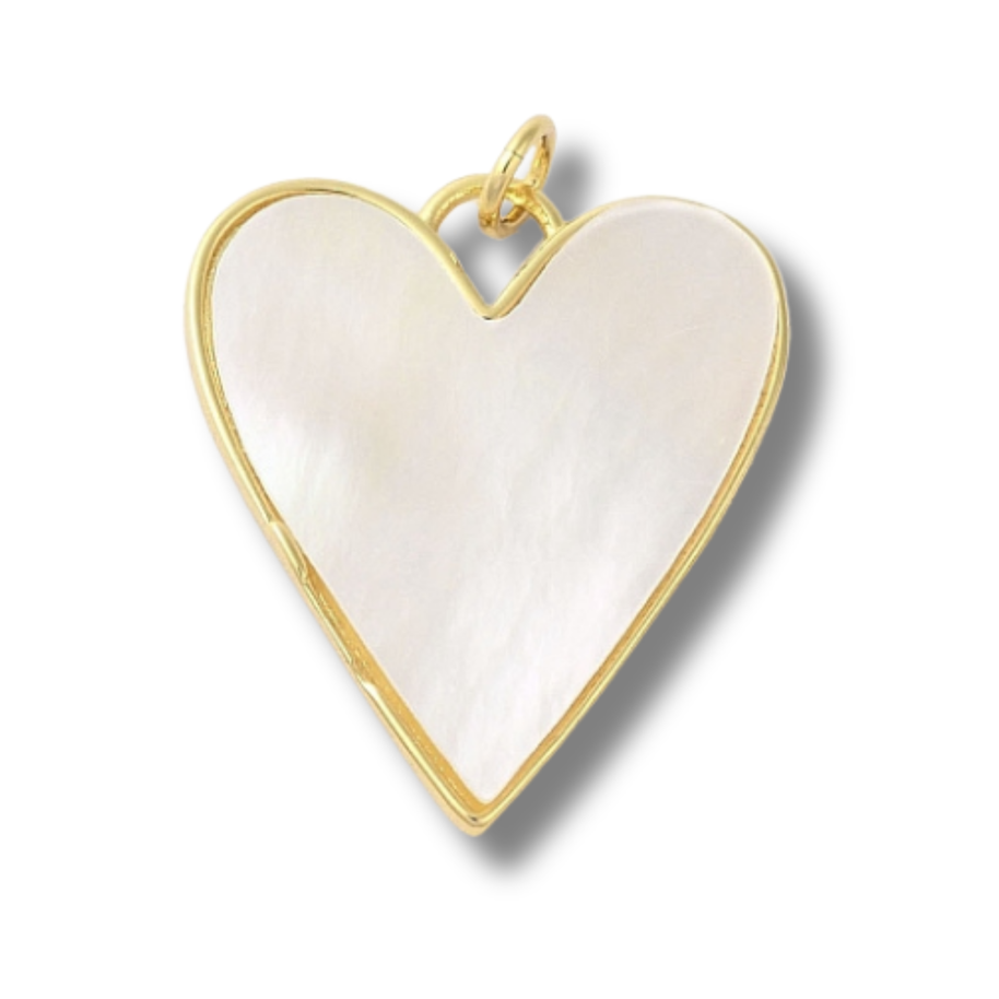 Love, Paige Designs - Heart Mother of Pearl Charm