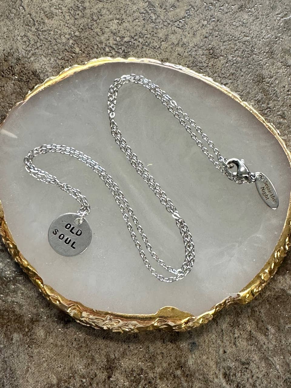 Old Soul - Hand Stamped Necklace