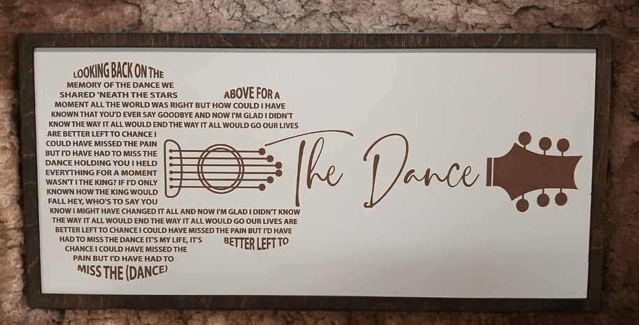 The Dance - Garth Brooks - Laser Engraved Framed Print