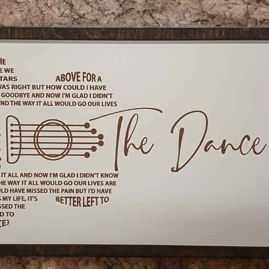 The Dance - Garth Brooks - Laser Engraved Framed Print