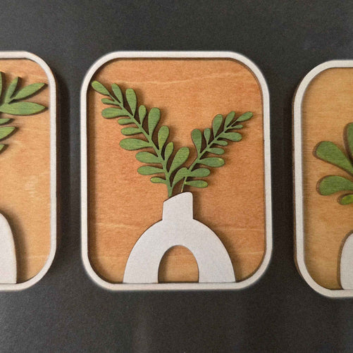 Botanical Magnet Set/ Plant Magnets/ Kitchen Magnets