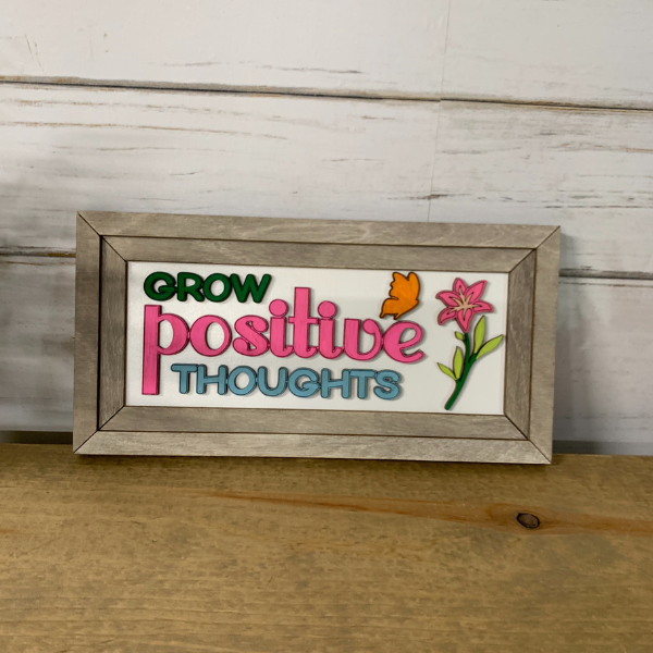 Inspirational Wall Art - Grow Positive Thoughts