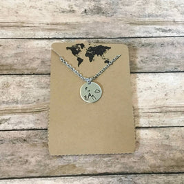 Snowy mountain peaks charm necklace