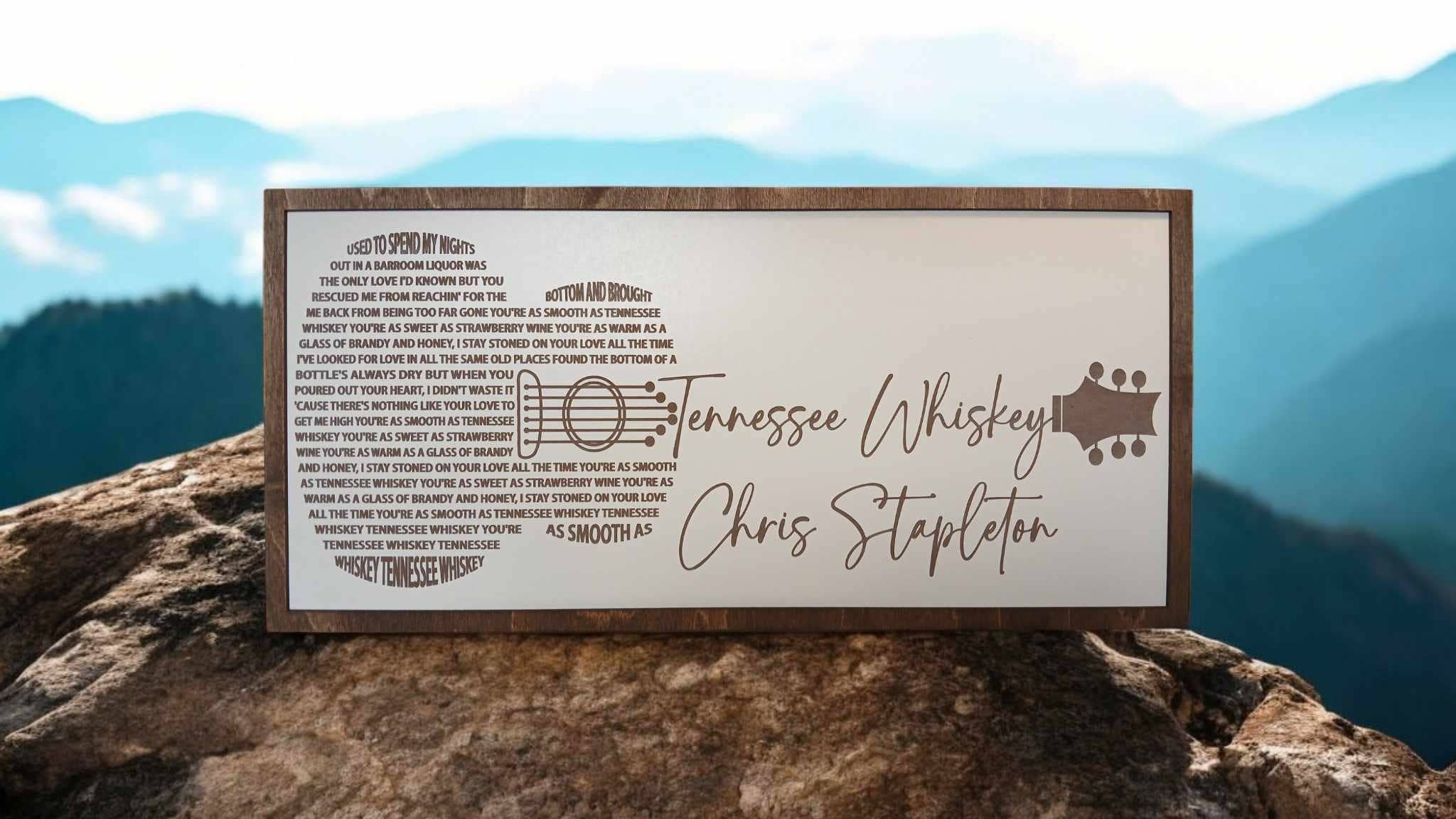 Tennessee Whiskey Laser Engraved Framed Print