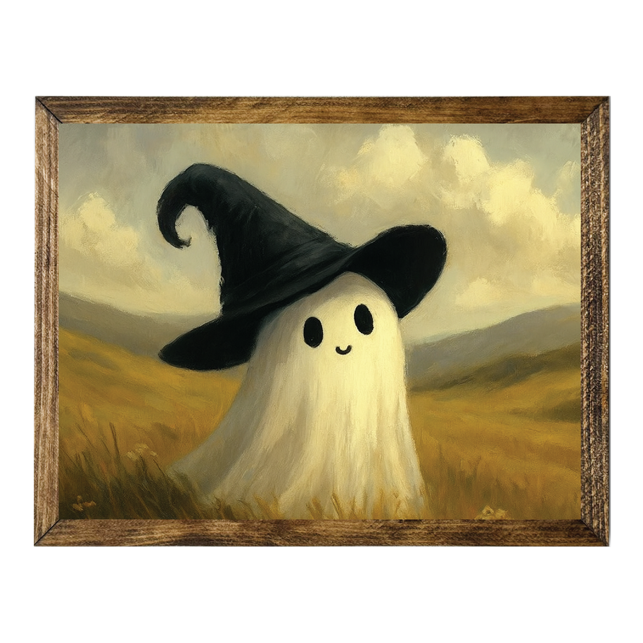 Ghostly Witch Charm: 9"x11"