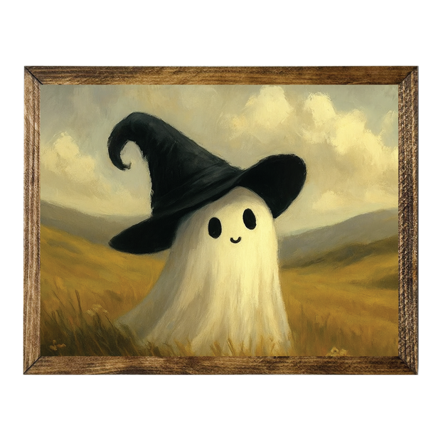 Ghostly Witch Charm: 9"x11"