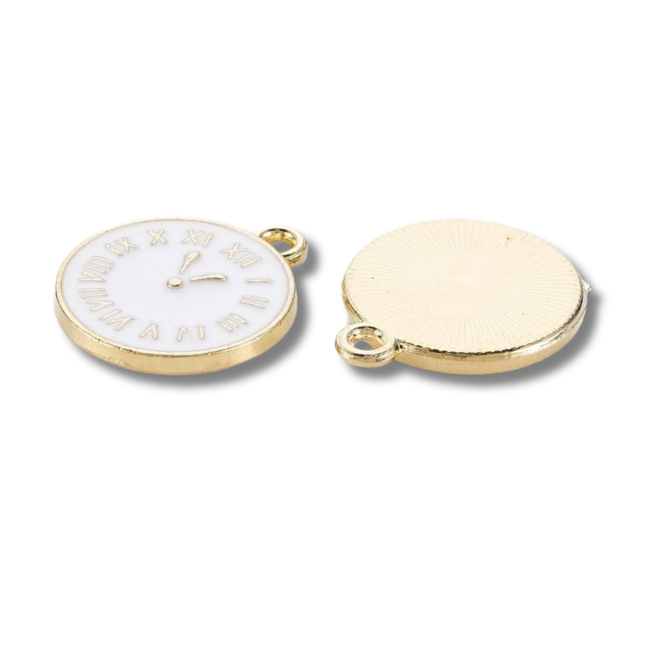 Clock White Charm