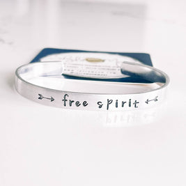 Free spirit Hand Stamped Cuff Bracelet