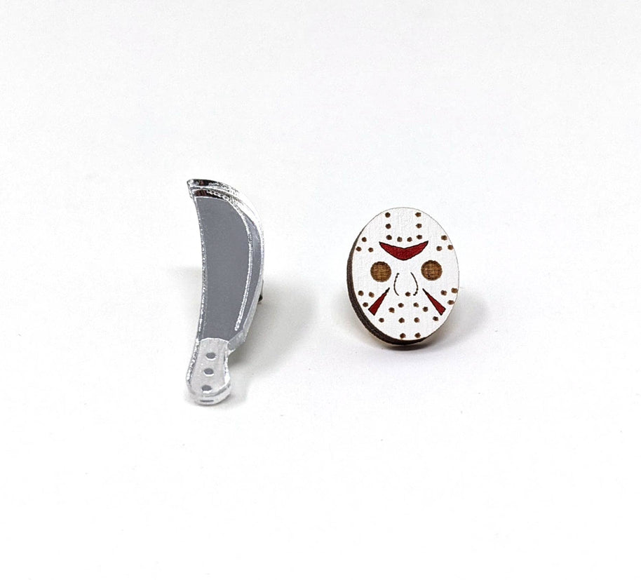 80s Slasher Horror Stud Earrings – Halloween Movie Gift