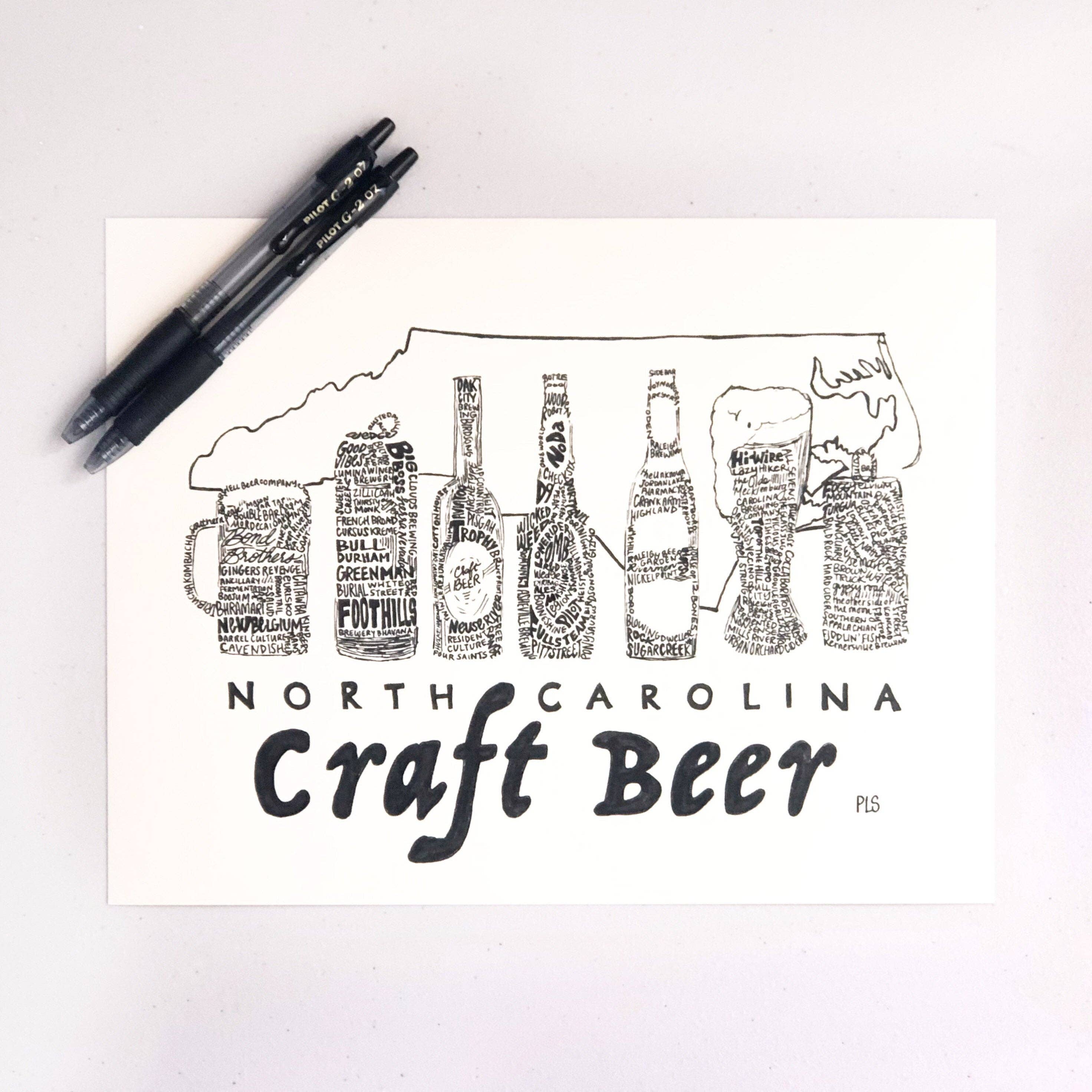North Carolina Craft Beer Print