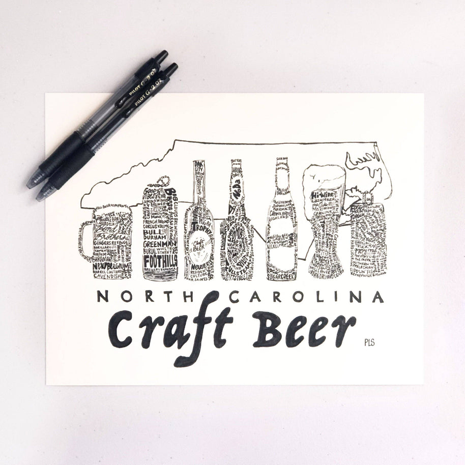 North Carolina Craft Beer Print