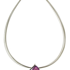 Origin Jewelry - Teardrop shape sapphire blue resin and shell earring: Light Blue