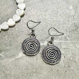 Silver Spiral Earrings