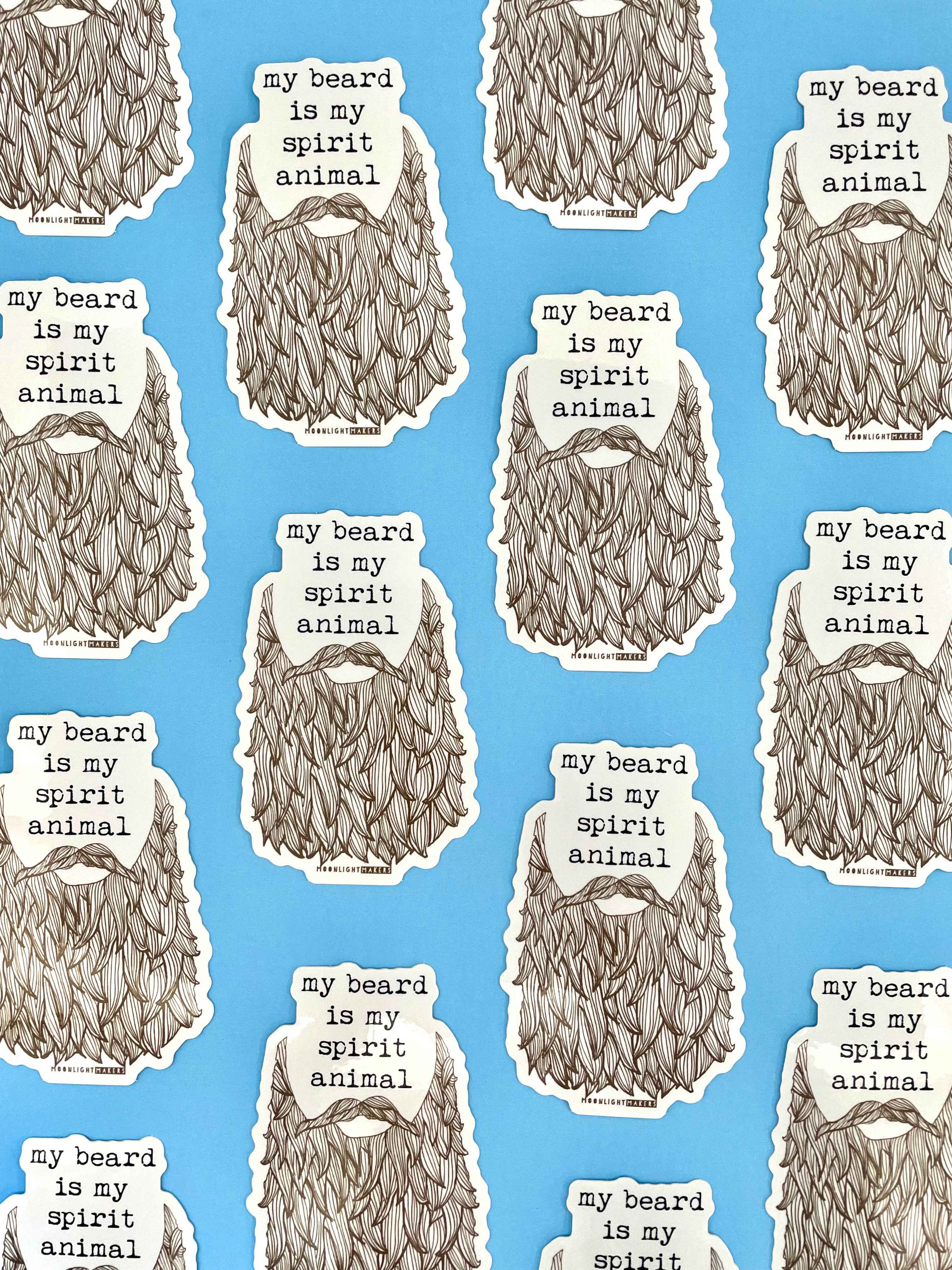 My Beard Is My Spirit Animal - Stickers - CLOSEOUT SALE