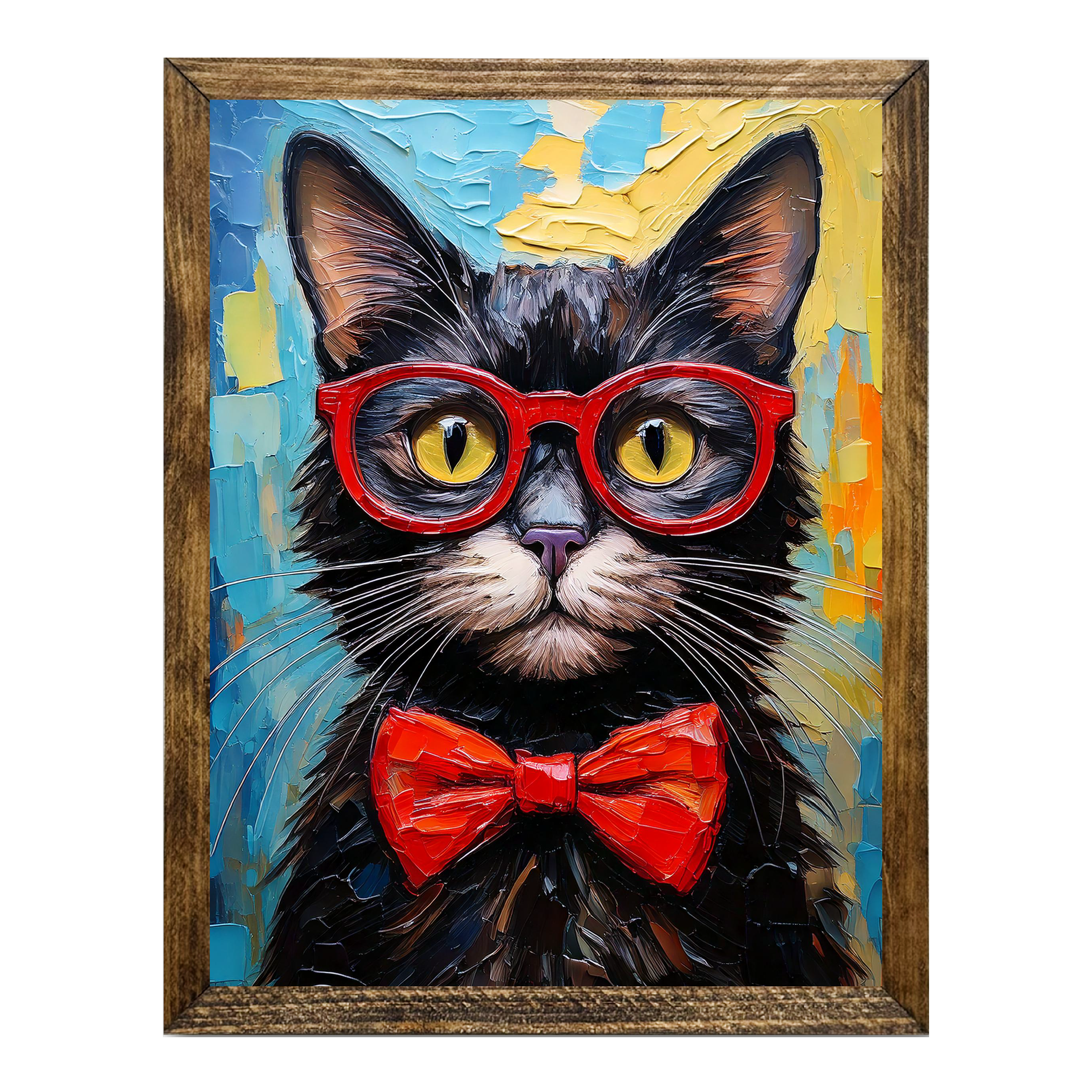 ANIMALS WITH GLASSES BLACK CAT: 9