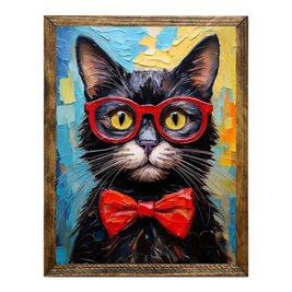 ANIMALS WITH GLASSES BLACK CAT: 9