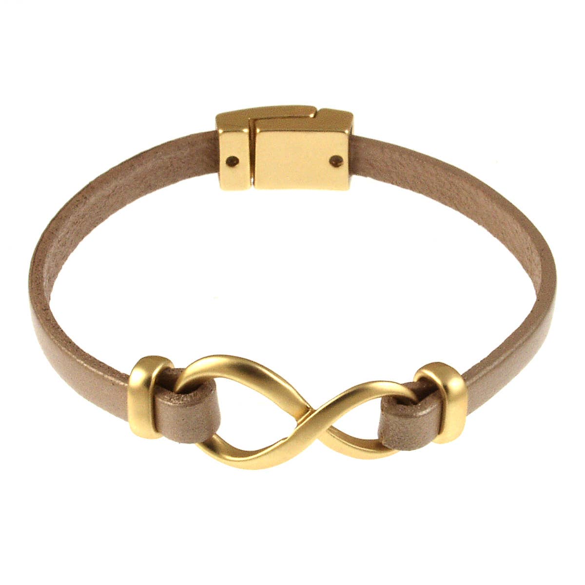 Origin Jewelry - Infinity Symbol Bracelets with Magnetic Clasp: Kc Gold/ Champagne