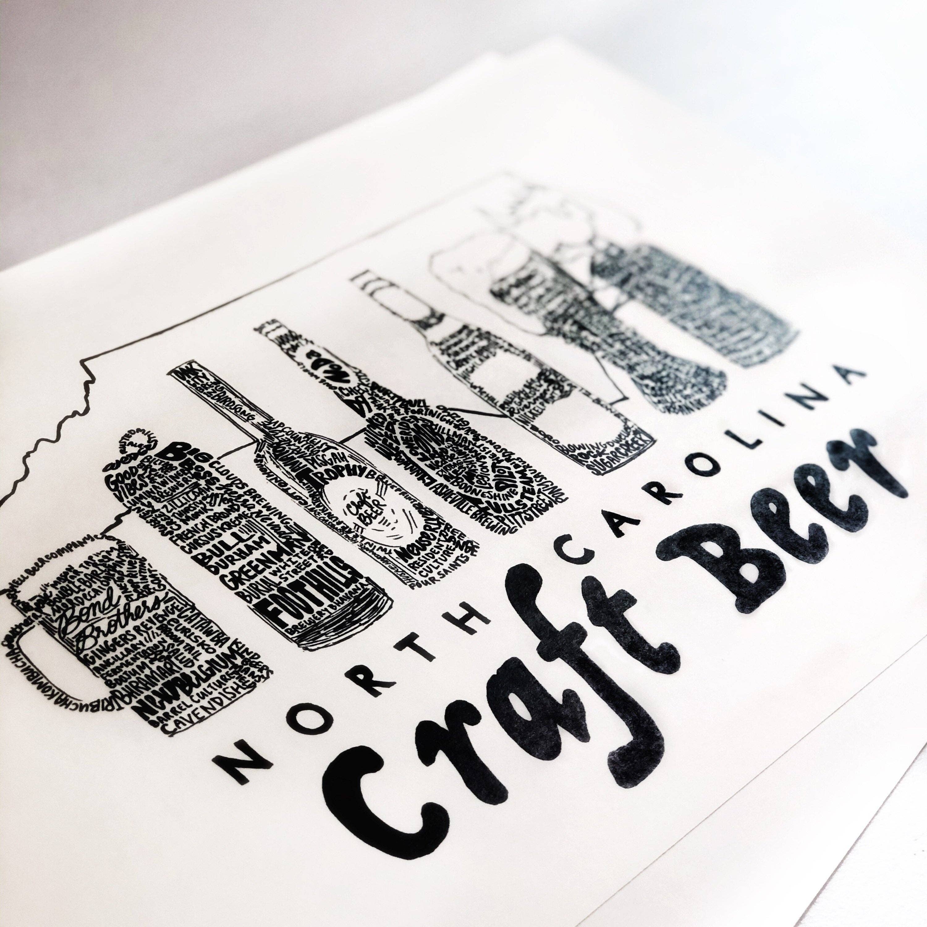 North Carolina Craft Beer Print