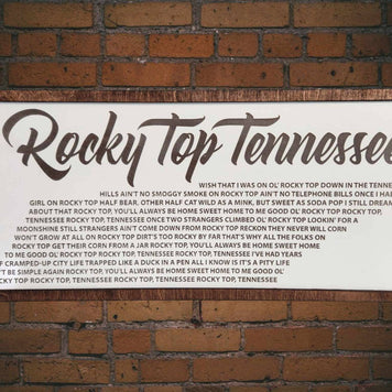 Rocky Top Tennessee Laser Engraved Framed Print