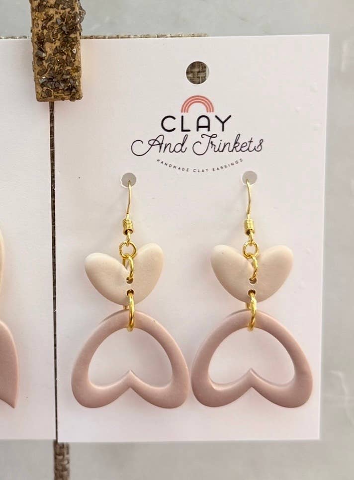 Open Heart / Heart Dangle Earrings