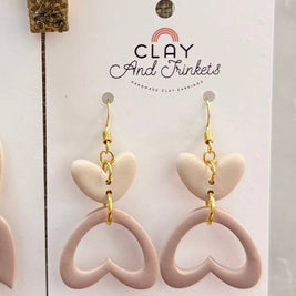 Open Heart / Heart Dangle Earrings