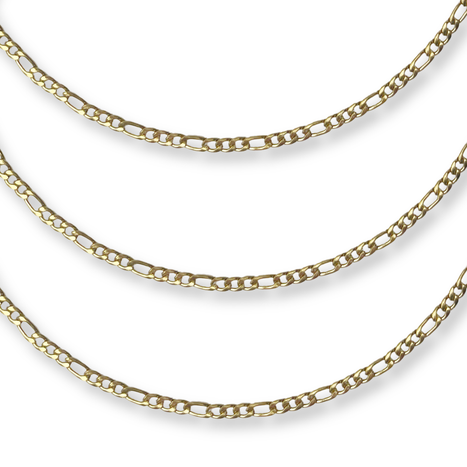 Love, Paige Designs - Figaro Gold Chain Necklace: 18