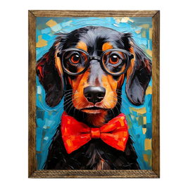 ANIMALS WITH GLASSES BLK DACH: 9