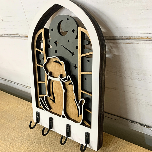 Arch Key Hanger - Dog and Cat
