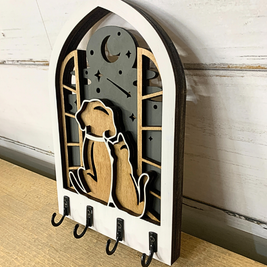 Arch Key Hanger - Dog and Cat