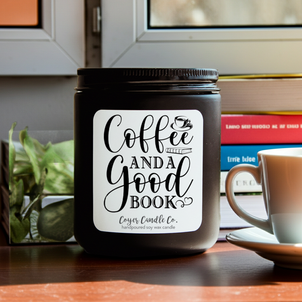 9 oz Jar Candle - Coffee and a Good Book Candle ☕️