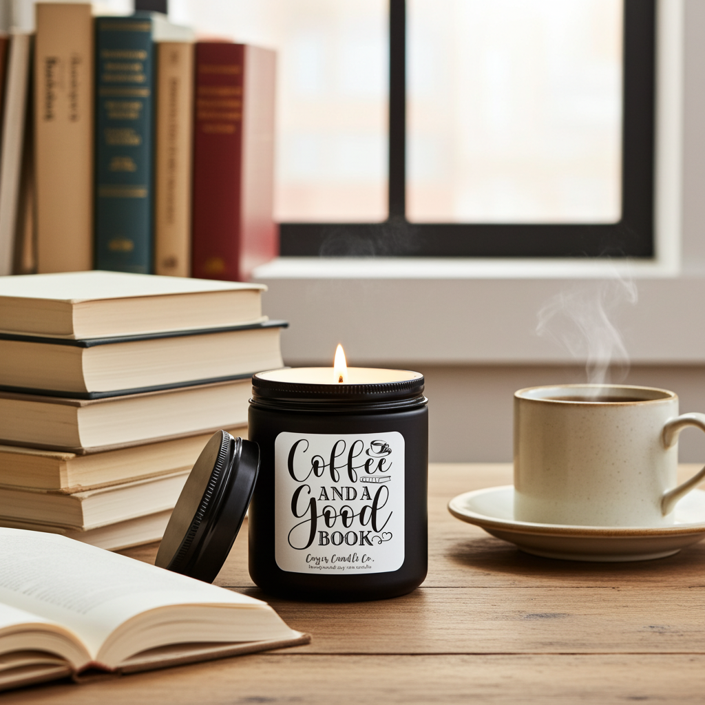 9 oz Jar Candle - Coffee and a Good Book Candle ☕️