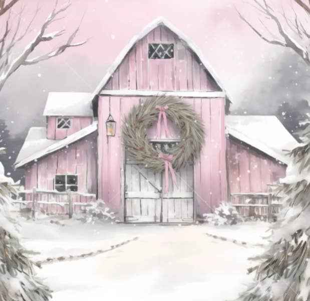 Cozy Winter Barn DIY Painting Art Kit