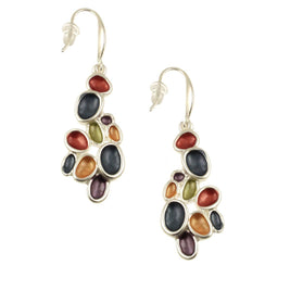 Origin Jewelry - Satori Coral Earrings - Blue; Grey/Gold/White; Coffee; Multi: Silver Blue