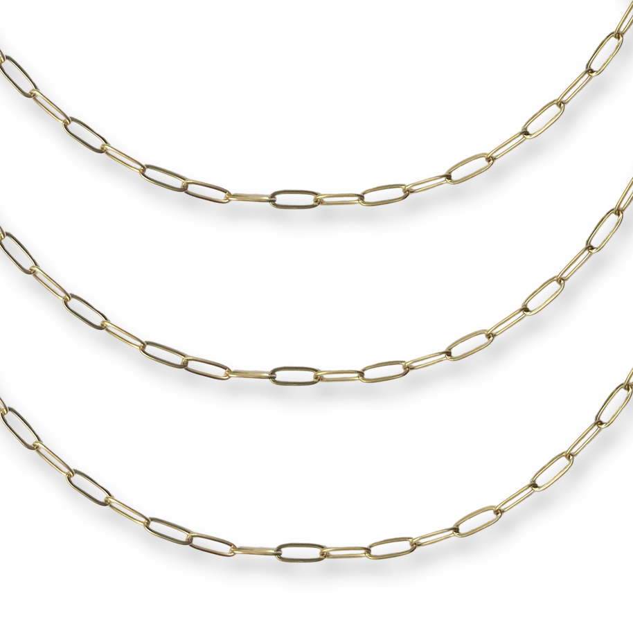 Love, Paige Designs - Paperclip Gold Chain Necklace: 16