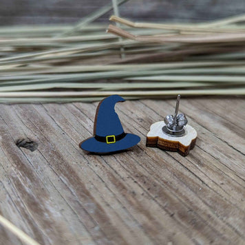 Witch Hat and Cat Earrings