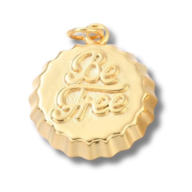 Be Free Bottle Cap Charm