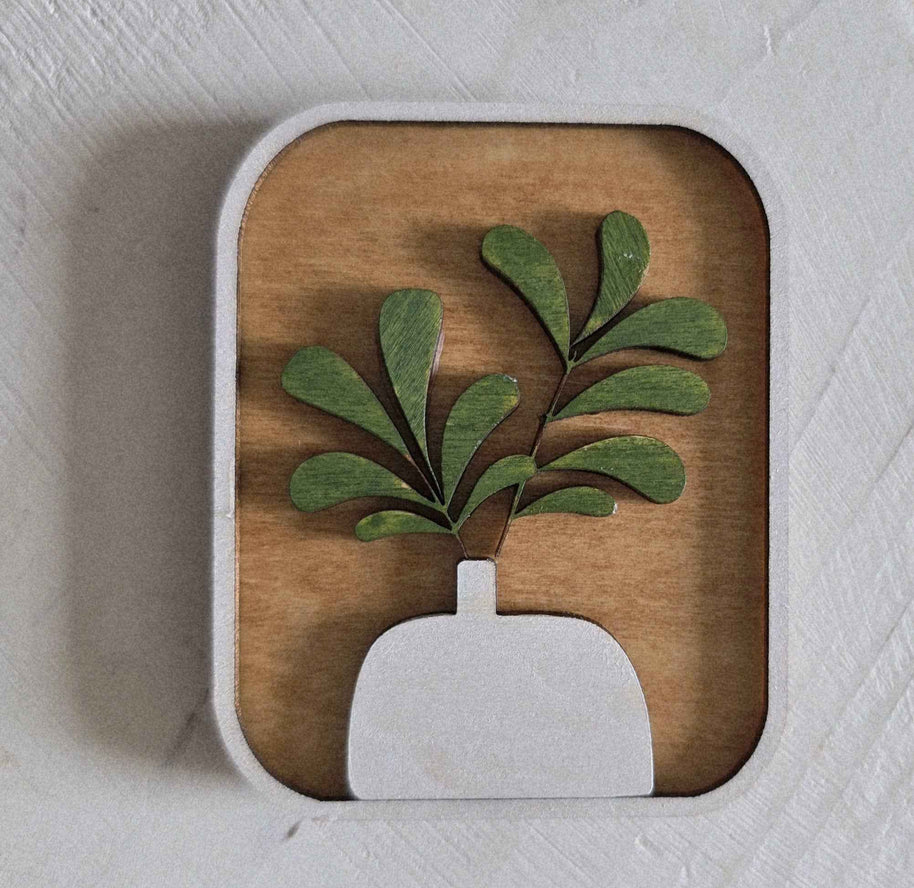 Botanical Magnet Set/ Plant Magnets/ Kitchen Magnets