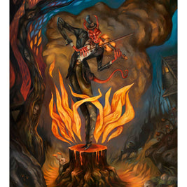 Devil went down to Georgia, art print, fiddle, music