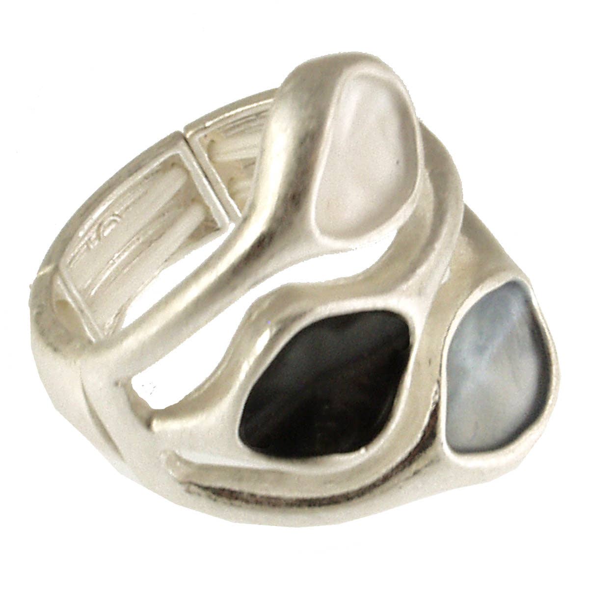 Silver/Gray Satori Coral Ring