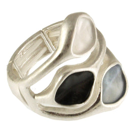 Silver/Gray Satori Coral Ring