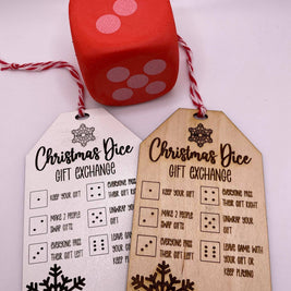 Christmas Dice Gift Exchange Ornament | White Elephant Game