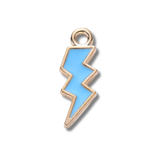Love, Paige Designs - Lightening Bolt Colored Charm: Light Blue
