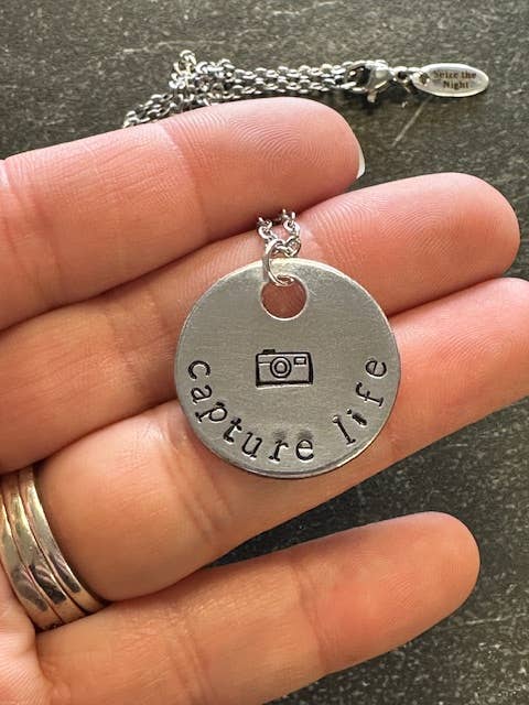 Capture Life - Hand Stamped Necklace
